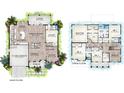 Two-story home floor plan, 4 bedrooms and bonus room at 3416 W Barcelona St, Tampa, FL 33629