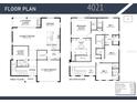 Detailed floor plan showcasing the layout of a spacious two-story home with multiple bedrooms and living areas at 4021 W Santiago St, Tampa, FL 33629