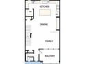 First floor plan with kitchen, dining, and Gathering room at 7404 Newham Ln, Sarasota, FL 34240