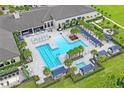 Resort-style pool with lap lanes and a spa at 4906 Avila Lakes Dr, Wimauma, FL 33598