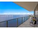 Spacious balcony with water views and seating area at 2912 W Santiago St # 2104, Tampa, FL 33629