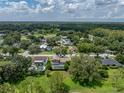 Aerial view of a house with a pool in a residential neighborhood at 4317 Honey Vista Cir, Tampa, FL 33624