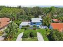 Bird's eye view of a house with a circular driveway at 608 Armada S Rd, Venice, FL 34285