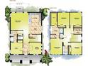 Detailed floor plan showcasing the layout of the house with kitchen, living spaces, and bedrooms at 759 48Th N Ave, St Petersburg, FL 33703