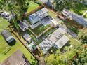 Aerial view showing two mobile homes and backyard at 12501 Holyoke Ave, Tampa, FL 33624