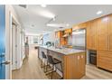 Modern kitchen with stainless steel appliances and granite countertops at 1120 E Kennedy Blvd # 734, Tampa, FL 33602