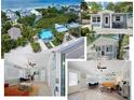 Bright living room with comfortable furniture and ocean views at 724 Gulf Blvd # A & B, Indian Rocks Beach, FL 33785