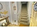 Interior view of a staircase with decorative runner at 36121 Lake Chase Blvd # 204, Zephyrhills, FL 33541