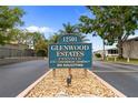 Glenwood Estates 55+ Community sign welcomes residents in a well-maintained neighborhood at 12501 Ulmerton Rd # 131, Largo, FL 33774