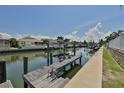 Waterfront property with boat dock overlooking the canal, perfect for boating enthusiasts at 415 Islebay Dr, Apollo Beach, FL 33572