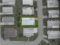Aerial view of the home, highlighting its size and lot dimensions within the community at 35027 Wagner Way, Zephyrhills, FL 33541
