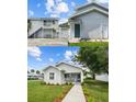 Property including a blue home and accessory building with white stairs and a blue entry door at 402 E Emma St, Tampa, FL 33603