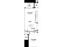 First floor plan showing kitchen, dining, living areas and garage at 31556 Woodland Race Loop, Wesley Chapel, FL 33545