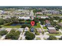 House location shown via pin, near pond and shopping at 10209 Summerview Cir, Riverview, FL 33578