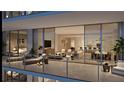 Spacious balcony with lounge seating and city views at 111 S Ashley Dr # 1703, Tampa, FL 33602