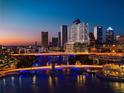 Night aerial view of cityscape near a river at 111 S Ashley Dr # 3409, Tampa, FL 33602