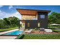 Luxury pool with deck and patio furniture at 8936 Williams Rd, Seffner, FL 33584