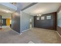 Spacious dining room with grey walls and carpeted floor at 11321 Alachua Creek Ln, Riverview, FL 33579