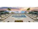 Rooftop pool and lounge area with ocean views at 5701 Bowen Daniel Dr. # 1505, Tampa, FL 33616
