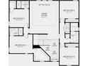 Upper floor plan featuring four bedrooms and a game room at 11209 Manor House Ln, Odessa, FL 33556