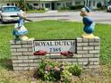 Royal Dutch 2385 building sign with brick base and Dutch themed accents at 2385 Tahitian Ln # 63, Clearwater, FL 33763