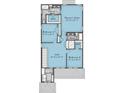 Second floor plan with owner's suite, two bedrooms, and a loft at 412 W Paris St, Tampa, FL 33604