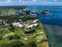 Aerial view of condo community near the waterfront at 50 Coe Rd # 322, Belleair, FL 33756