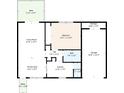 One-story home floor plan with 1 bedroom, 1 bath, and a garage at 3365 39Th S St # C-1, St Petersburg, FL 33711