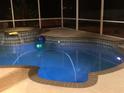 Night view of a refreshing pool and spa at 2001 Rain Dance Pl, Brandon, FL 33510