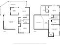 Two-story floor plan, showing bedrooms, kitchen, living room at 2747 Sand Hollow Ct, Clearwater, FL 33761