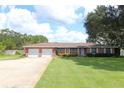 Ranch-style brick home with a large yard and mature oak tree at 5302 Turkey Creek Rd, Plant City, FL 33567