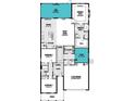 Detailed floor plan showcasing the layout of the home including bedrooms, kitchen, and lanai at 11720 Renaissance Blvd, Venice, FL 34293