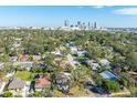Neighborhood view with various houses and city skyline at 701 17Th S Ave, St Petersburg, FL 33701