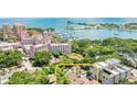 Aerial view showcasing the property's proximity to the waterfront and downtown amenities at 532 Beach Ne Dr, St Petersburg, FL 33701