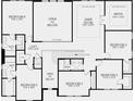 Second floor plan with bedrooms, game room, media room, and loft at 16285 Alpha Grove Pl, Odessa, FL 33556