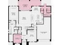 First floor plan featuring kitchen, dining, great room, and primary suite at 16285 Alpha Grove Pl, Odessa, FL 33556