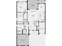 Two-story home floor plan, 4 bedrooms, 3 baths, large great room and kitchen at 16240 Alpha Grove Pl, Odessa, FL 33556