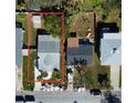 Aerial view of a single Gathering home and surrounding houses at 1875 Michigan Ne Ave, St Petersburg, FL 33703