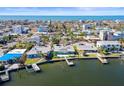 Aerial view of waterfront home community at 16105 Redington Dr, Redington Beach, FL 33708