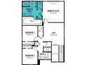 Two-story home floor plan with owner's suite, loft, and additional bedrooms at 31046 Pendleton Landing Cir, Wesley Chapel, FL 33545