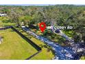 Aerial view showing location of property on Curry Rd at 1810 Curry Rd, Lutz, FL 33549