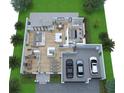 Main floor plan showcasing living room, kitchen, dining, and garage at 3814 W Tacon St, Tampa, FL 33629