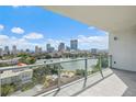 Balcony view overlooking the city skyline and lake at 777 3Rd N Ave # 1203, St Petersburg, FL 33701