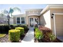Well maintained front yard with walkway and landscaping at 2117 Valterra Vista Way, Valrico, FL 33594