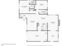 Detailed floor plan showcasing the layout of the home with labeled rooms and dimensions at 4004 Claremont Dr, New Port Richey, FL 34652