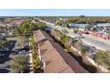 Aerial view of townhome community near a road at 6212 Bayside Key Dr, Tampa, FL 33615