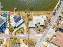 Bird's eye view of property, showing house and surrounding area at 5412 Pali Way, St Pete Beach, FL 33706
