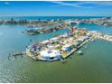 Wide shot of waterfront property on a peninsula at 5412 Pali Way, St Pete Beach, FL 33706