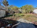 Large backyard with mature trees and landscaping at 3020 Clinton S St, Gulfport, FL 33707
