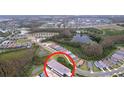 Aerial view showing home's location in a quiet community at 29456 Velletri Ln, Wesley Chapel, FL 33543